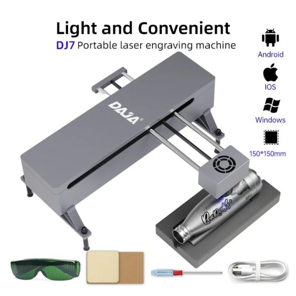 dj7 mini engraving machine + rotary